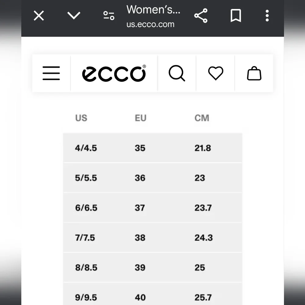 Ecco Sneakers #713 Size EU 39 (US8-8.5)